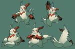  :3 :d arm_support arm_up claws closed_eyes closed_mouth commentary_request gen_3_pokemon guodon multiple_views open_mouth pokemon pokemon_(creature) simple_background sitting smile standing tongue white_fur zangoose 
