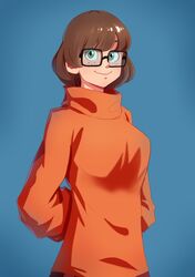  brown_hair glasses highres scooby-doo smile velma_dace_dinkley vyzov_tv 