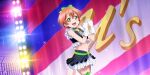  blush dress green_eyes hoshizora_rin love_live!_school_idol_festival_all_stars orange_hair short_hair smile 