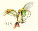  bird black_eyes commentary_request full_body gen_1_pokemon kikuyoshi_(tracco) looking_at_viewer no_humans number open_mouth pidgeot pokedex_number pokemon pokemon_(creature) solo talons 