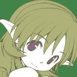  artist_request green_hair ocarina_of_time pointy_ears purple_eyes saria smile solo the_legend_of_zelda violet_eyes yunji 