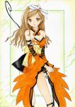  bow_(weapon) cleavage detached_sleeves long_hair miniskirt ribbon shining_wind touka_kureha 
