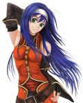  belt blue_hair fire_emblem fire_emblem:_akatsuki_no_megami fire_emblem:_souen_no_kiseki fire_emblem_path_of_radiance fire_emblem_radiant_dawn gloves green_eyes hand_on_hip headband highres jack_(pixiv) long_hair mia mia_(fire_emblem) 