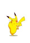  :3 =3 absurdres brown_eyes closed_mouth commentary_request gen_1_pokemon highres kai_suzuki99 leg_up no_humans one_eye_closed pikachu pokemon pokemon_(creature) simple_background smile solo split standing standing_on_one_leg standing_split toes white_background 