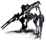  armored_core glowing highres holding holding_weapon mecha no_humans weapon 