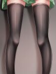  1girl absurdres black_legwear commentary_request feet_out_of_frame feng_ling_(fenglingwulukong) green_skirt grey_background highres legs lower_body miniskirt reiuji_utsuho skirt solo thigh-highs touhou 