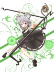  basket grey_hair highres jewelry masakasu mouse mouse_ears mouse_tail nazrin pendant red_eyes short_hair tail touhou 
