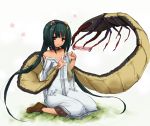  azami_cricket bare_shoulders cat's_cradle flat_chest green_hair insect_girl monster_girl toushin_toshi_iii utsugi_(skydream) 