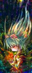  fire fujiwara_no_mokou littlered long_hair profile touhou wind 