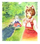  flower inubashiri_momiji nature takanashi_minato touhou water 