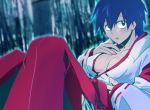   blush breasts cleavage genderswap japanese_clothes lowres open_mouth simon tengen_toppa_gurren_lagann  