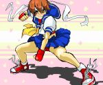  brown_hair buruma capcom fingerless_gloves gloves headband k_do kasugano_sakura oekaki school_uniform serafuku short_hair street_fighter 