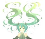  aqua_eyes aqua_hair hatsune_miku kinokosuke long_hair solo twintails very_long_hair vocaloid 