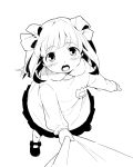  blush child face from_above idolmaster kindergarten monochrome mu_(artist) nogoodlife open_mouth pull ribbon shirt_pull short_hair young 