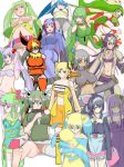  ampharos blue_hair cosplay cradily espeon flareon girl green_hair lumineon minun personification pokemon spiritomb twintails 