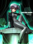  brown_eyes ghost_in_the_shell ghost_in_the_shell_stand_alone_complex kusanagi_motoko legs long_legs purple_hair thighs tnonizyou 