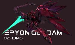  absurdres beam_saber brayanong999 character_name commission english_commentary glowing glowing_eye green_eyes gundam gundam_epyon gundam_wing gundam_wing_endless_waltz highres holding holding_sword holding_weapon mecha mechanical_wings mobile_suit purple_background science_fiction solo sword v-fin weapon whip_sword wings 