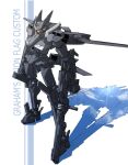  character_name clouds flag_custom gun gundam gundam_00 holding holding_gun holding_weapon looking_ahead mecha mobile_suit nanao_parakeet no_humans science_fiction shadow sky solo standing visor weapon 