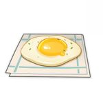  artist_request commentary english_commentary food food_focus fried_egg genshin_impact lowres napkin no_humans official_art still_life third-party_source transparent_background 