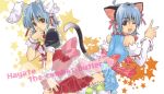  aqua_eyes ayasaki_hayate bad_id bell blue_hair blush bow bunny_ears cat_ears crossdressinging detached_sleeves hayate_no_gotoku! jingle_bell maid open_mouth panties rabbit_ears ribbon smile tail thigh-highs thighhighs trap underwear wink xzonex 