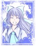  cirno highres long_hair milksea ribbon smile touhou 