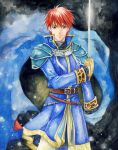  cape circlet eliwood fire_emblem fire_emblem:_rekka_no_ken fire_emblem_blazing_sword male rapier red_hair redhead sword weapon 