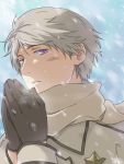  anag0 axis_powers_hetalia gloves male purple_eyes russia_(hetalia) scarf silver_hair solo violet_eyes 