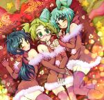  3girls blair_flannigan christmas luca rebecca_(yugioh) saotome_rei yu-gi-oh! yugioh_5d&#039;s yugioh_gx 