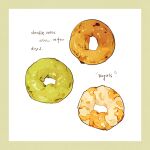  bagel commentary cyannism english_commentary english_text food food_focus no_humans original pastries pastry simple_background white_background 