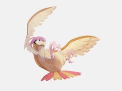  bird black_eyes bright_pupils closed_mouth full_body gen_1_pokemon highres no_humans pidgeotto pn_(ltpn_257) pokemon pokemon_(creature) simple_background solo talons white_background 