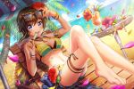  akashi_maho bikini black_eyes blush brown_hair d4dj short_hair smile 