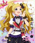  blonde_hair blush character_name dress emily_stuart idolmaster_million_live!_theater_days long_hair smile twintails violet_eyes 