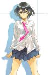  atsumu_sakamoto necktie sakamoto_atsumu school_uniform short_hair skirt 