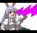   animal_ears asahina_mikuru rabbit_ears long_hair mikuru_beam necktie parody purple_hair red_eyes reisen_udongein_inaba suzumiya_haruhi_no_yuuutsu touhou  