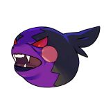  commentary english_commentary gen_8_pokemon go-lurk lowres morpeko morpeko_(hangry) no_humans open_mouth pokemon pokemon_(creature) red_eyes solo teeth tongue transparent_background 