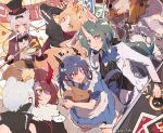  ... 1boy 6+girls alice_(alice_in_wonderland) alice_(alice_in_wonderland)_(cosplay) alice_in_wonderland animal_ears apron arknights ascot aunt_and_niece black_hairband black_headwear black_mask black_neckwear blue_dress blue_eyes blue_hair blue_neckwear bow bowtie brown_jacket center_frills ch&#039;en_(arknights) closed_mouth commentary_request cosplay crown cup dragon_girl dragon_horns dragon_tail dress earrings eyebrows_visible_through_hair fang ferret_ears flower formal frills furry furry_male green_eyes green_hair hair_flower hair_ornament hairband hat highres holding holding_cup horns hoshiguma_(arknights) husband_and_wife jacket jewelry kyou_039 lin_yuhsia_(arknights) long_hair looking_at_viewer mad_hatter_(alice_in_wonderland) mad_hatter_(alice_in_wonderland)_(cosplay) mask mini_crown mouse_ears mouse_girl multiple_girls ninja ninja_mask oni oni_horns open_mouth parted_lips pink_hair pointy_ears princess_fumizuki_(arknights) rabbit_ears red_eyes shirayuki_(arknights) shirt short_hair sigh single_horn skin_fang smile spade_(shape) spade_earrings sparkle speech_bubble spoken_ellipsis star_(symbol) stoat_girl suit suit_jacket swire_(arknights) tail teacup tiger_ears tiger_girl top_hat twitter_username uncle_and_niece uno_(game) waistcoat wei_yenwu_(arknights) white_apron white_hair white_jacket white_rabbit_(alice_in_wonderland) white_rabbit_(alice_in_wonderland)_(cosplay) white_shirt 