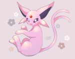  commentary_request dated espeon forked_tail full_body gen_2_pokemon heart highres no_humans okoge_(simokaji) open_mouth pokemon pokemon_(creature) signature smile solo tail toes tongue violet_eyes 