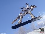  armored_core from_software gun laser_rifle mecha rifle silent_line:_armored_core snow snowboard 