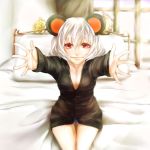  bad_id carry_me foreshortening grey_hair looking_at_viewer mouse_ears nazrin nuko-d outstretched_arms outstretched_hand red_eyes short_hair silver_hair touhou 