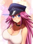  1girl blush breasts choker cleavage final_fight hanae_shuuhei hat large_breasts long_hair pink_hair poison poison_(final_fight) solo 