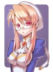  elf glasses hat pointy_ears red_eyes shalon_(yns) yukimura_tsubame yuukyuu_no_sharin 