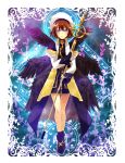  blue_eyes brown_hair hair_ornament hat mahou_shoujo_lyrical_nanoha mahou_shoujo_lyrical_nanoha_a&#039;s mahou_shoujo_lyrical_nanoha_a's mahou_shoujo_lyrical_nanoha_strikers masui schwertkreuz staff wings yagami_hayate 