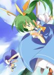  2girls asoka cirno daiyousei flying multiple_girls touhou 