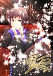  brown_hair formal jewelry kyon male necklace sparkle suit suzumiya_haruhi-chan_no_yuuutsu suzumiya_haruhi_no_yuuutsu tsubasam 