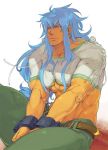 blue_eyes blue_hair handcuffs male muscle regal_bryant tales_of_symphonia 