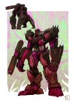  decepticon highres looking_ahead mecha megatron multiple_views no_humans open_hand red_eyes redesign science_fiction shoulder_cannon standing transformers ultrafpc 