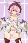  absurdres bandaid bra breasts highres mystia_lorelei panties torn_clothes torn_legwear touhou underwear 