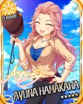  blush character_name closed_eyes dress hamakawa_ayuna idolmaster idolmaster_cinderella_girls long_hair pink_hair smile 