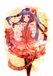  dress frills furudo_erika hanokage pantyhose ribbon twintails umineko_no_naku_koro_ni 