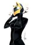  bodysuit celty_sturluson durarara!! face helmet kyo kyo_(kuroichigo) motorcycle_helmet 